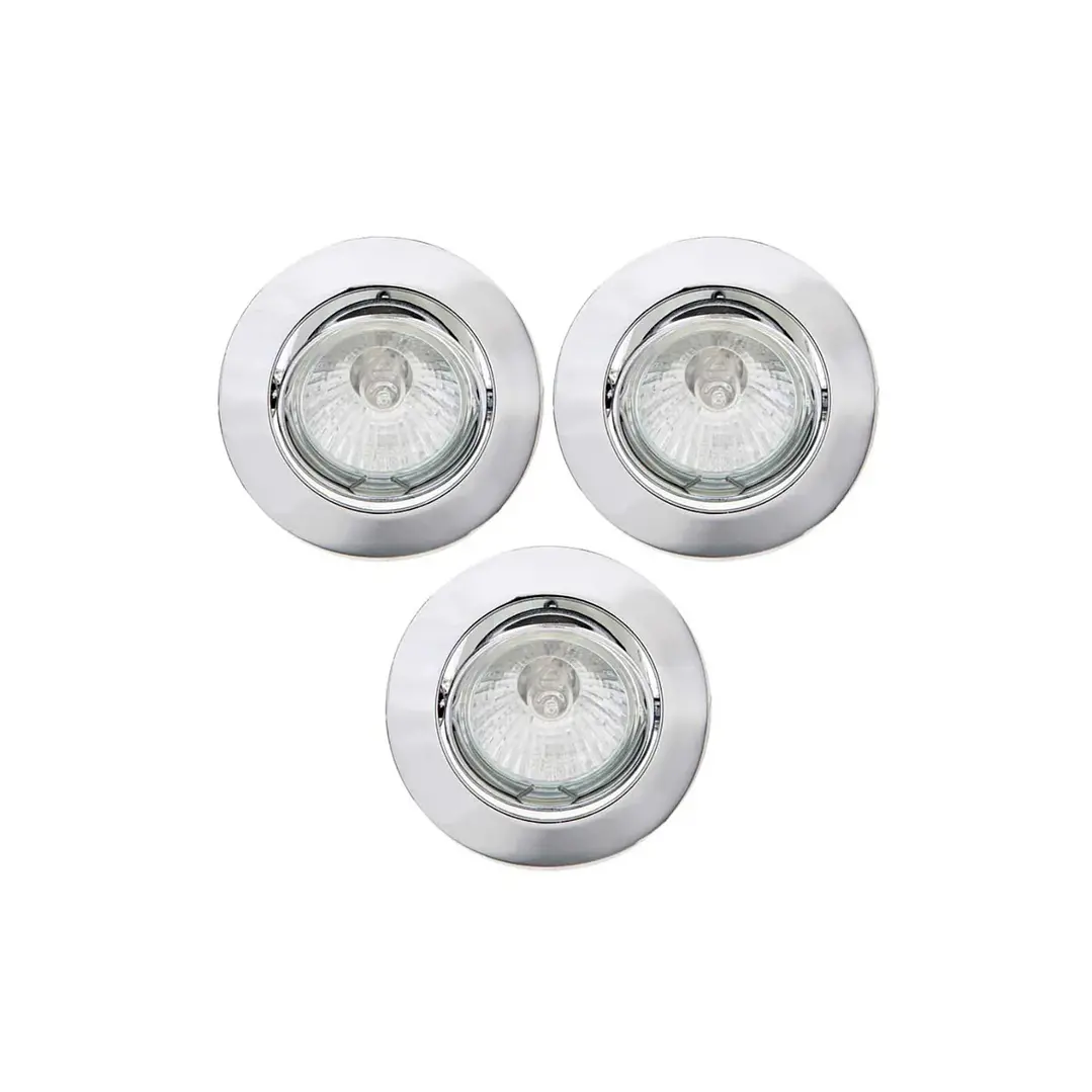 Pack 3 Foco Empotrado Basculante Aluminio 2