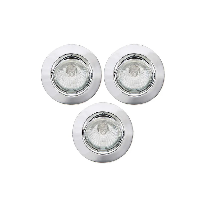 Pack 3 Foco Empotrado Basculante Aluminio 2