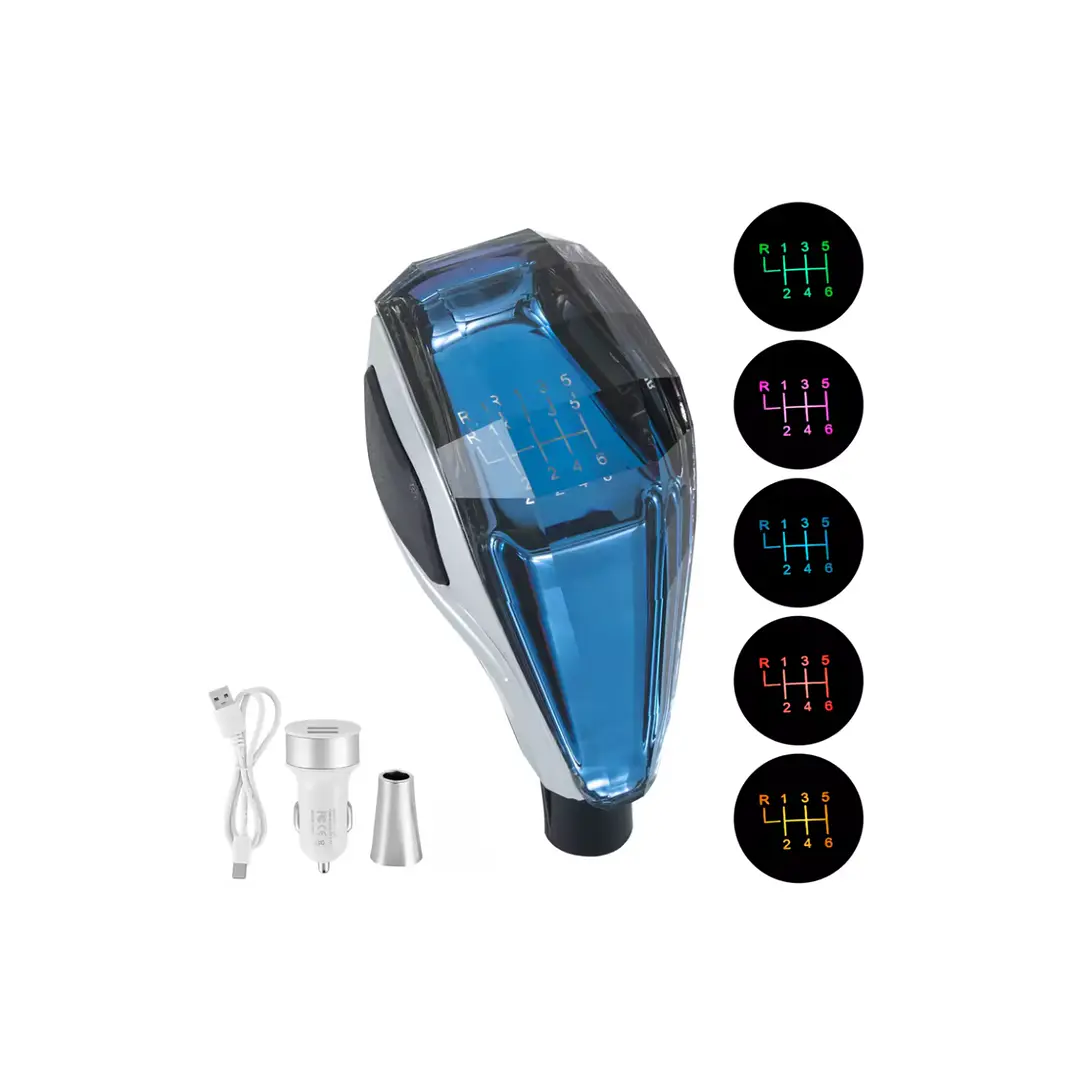 Pomo Palanca 6ta Retroiluminación De Cambios Colores Autos 3