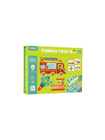 Juego magnético Things that Go (medios de transporte) Mideer