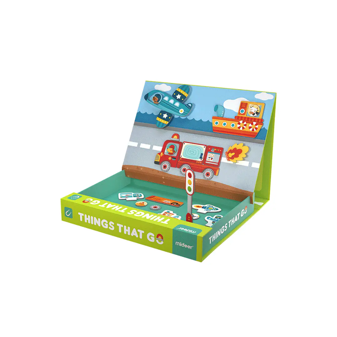 Juego magnético Things that Go (medios de transporte) Mideer 2