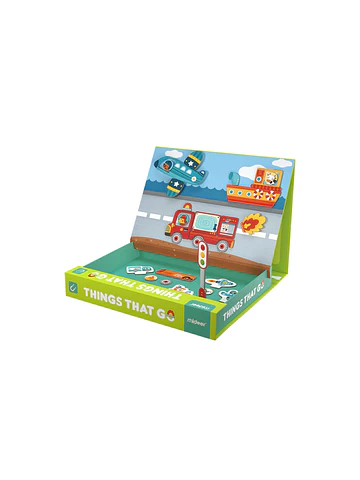 Juego magnético Things that Go (medios de transporte) Mideer