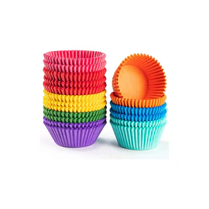 Cápsulas Mini De Papel Para Hornear Cupcakes Colores