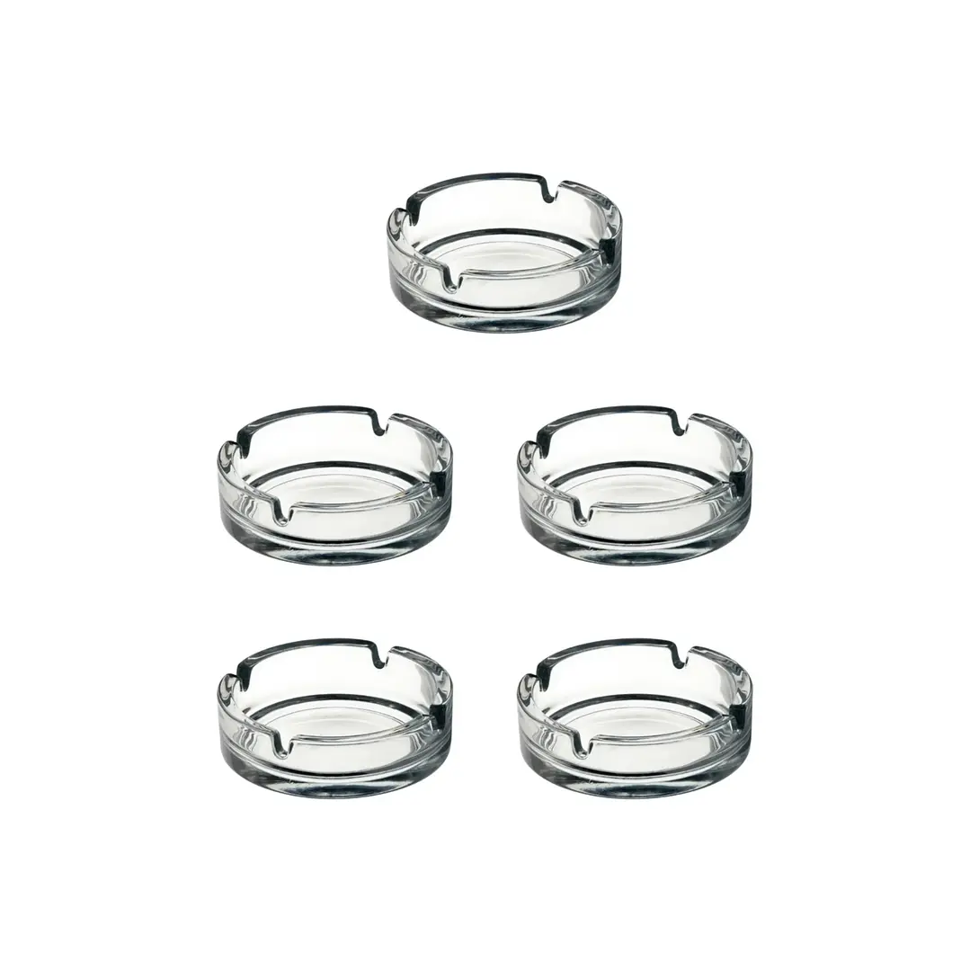 Pack 5 ceniceros vidrio templado apilable  2