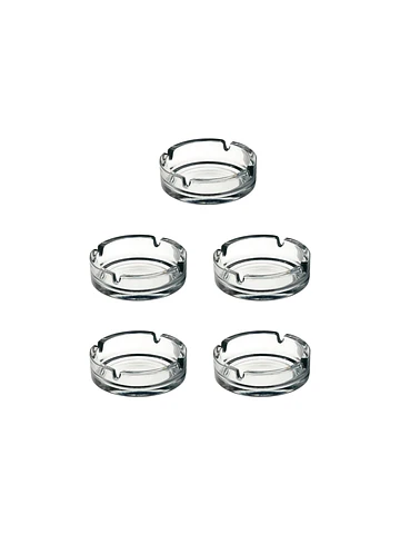 Pack 5 ceniceros vidrio templado apilable 