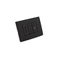 Placa armada enchufe simple 10A + USB 1A S33 noir mate - Miniatura 2