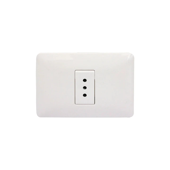 Enchufe simple armado Blanco Matix SAM5113BNF Bticino 1