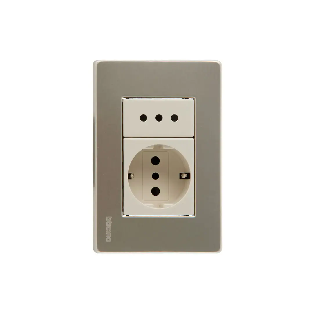 Enchufe Hembra Schuko 10/16A + simple 10A Magic 5440/41NXP 2