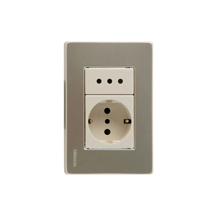 Enchufe Hembra Schuko 10/16A + simple 10A Magic 5440/41NXP 2