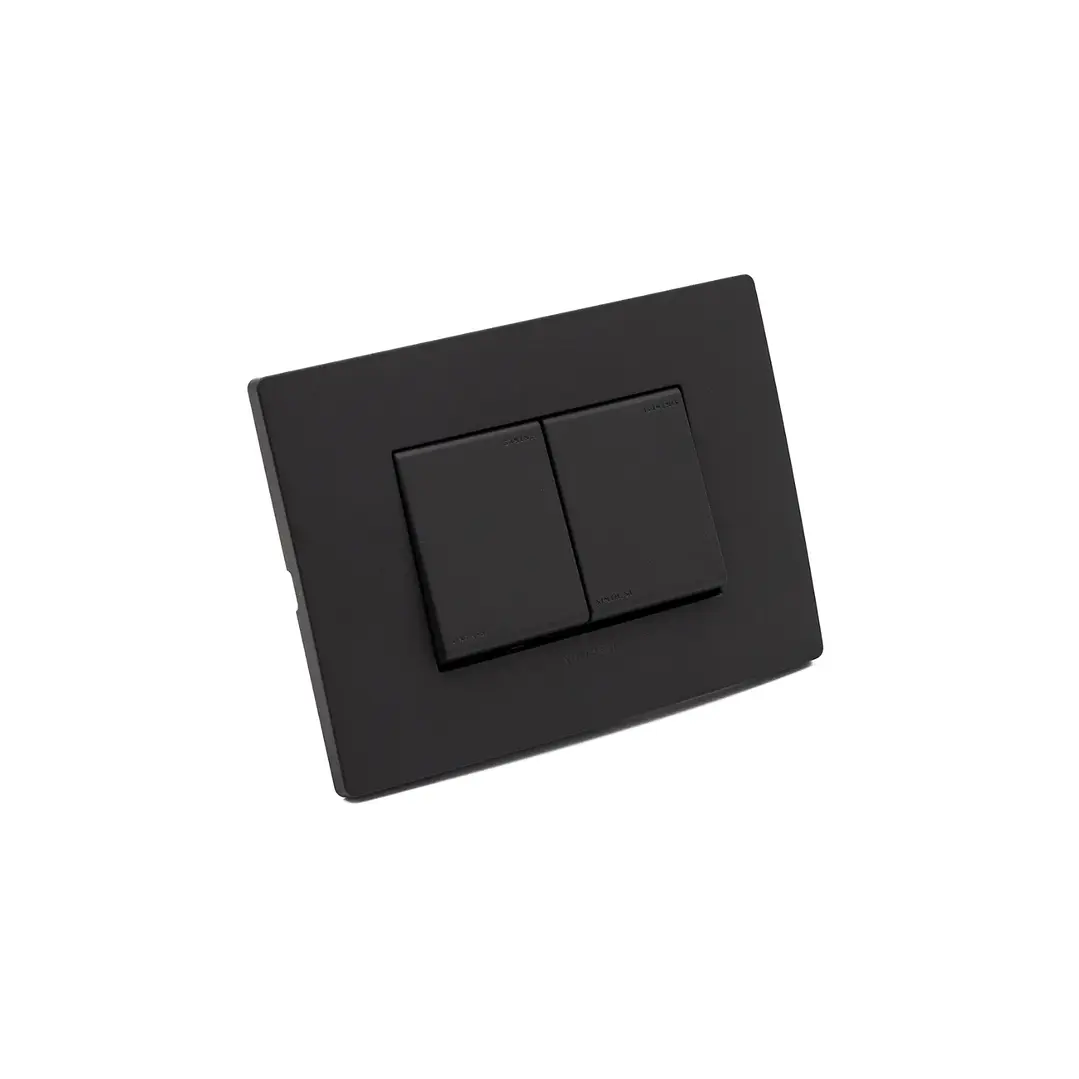 Interruptor doble Teclon 9/24 S33 Noir Mate 2