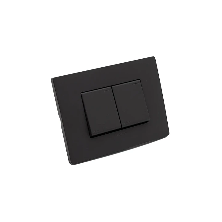 Interruptor doble Teclon 9/24 S33 Noir Mate 2