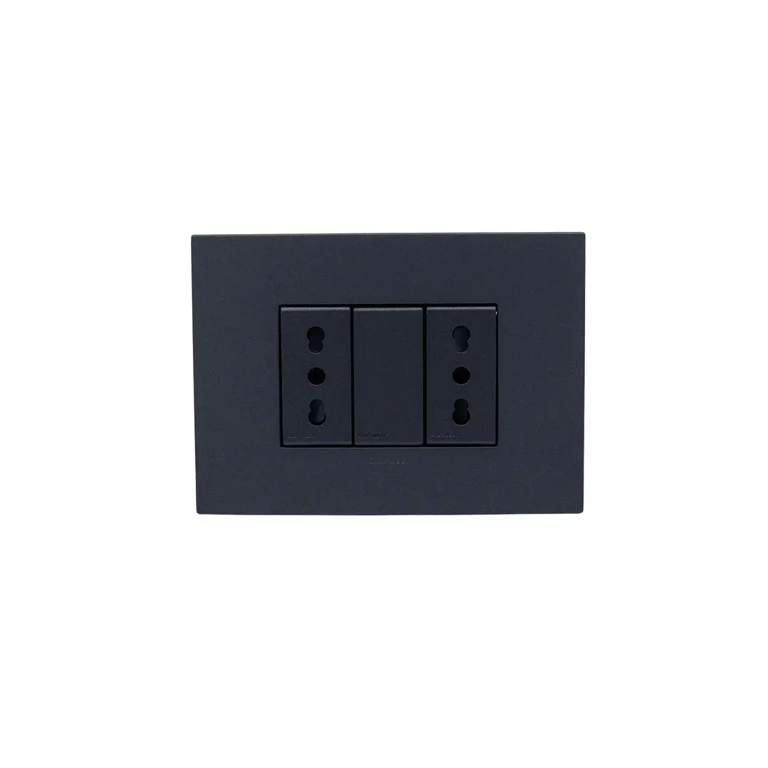 Enchufe doble 10/16A Noir Mate S44 1