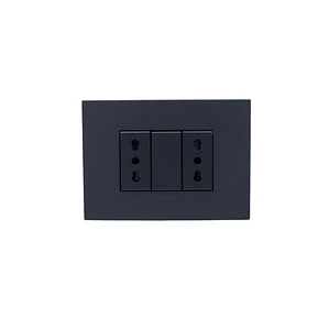 Enchufe doble 10/16A Noir Mate S44