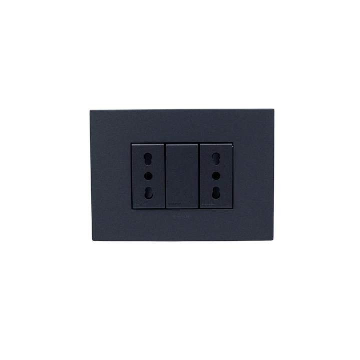 Enchufe doble 10/16A Noir Mate S44 1