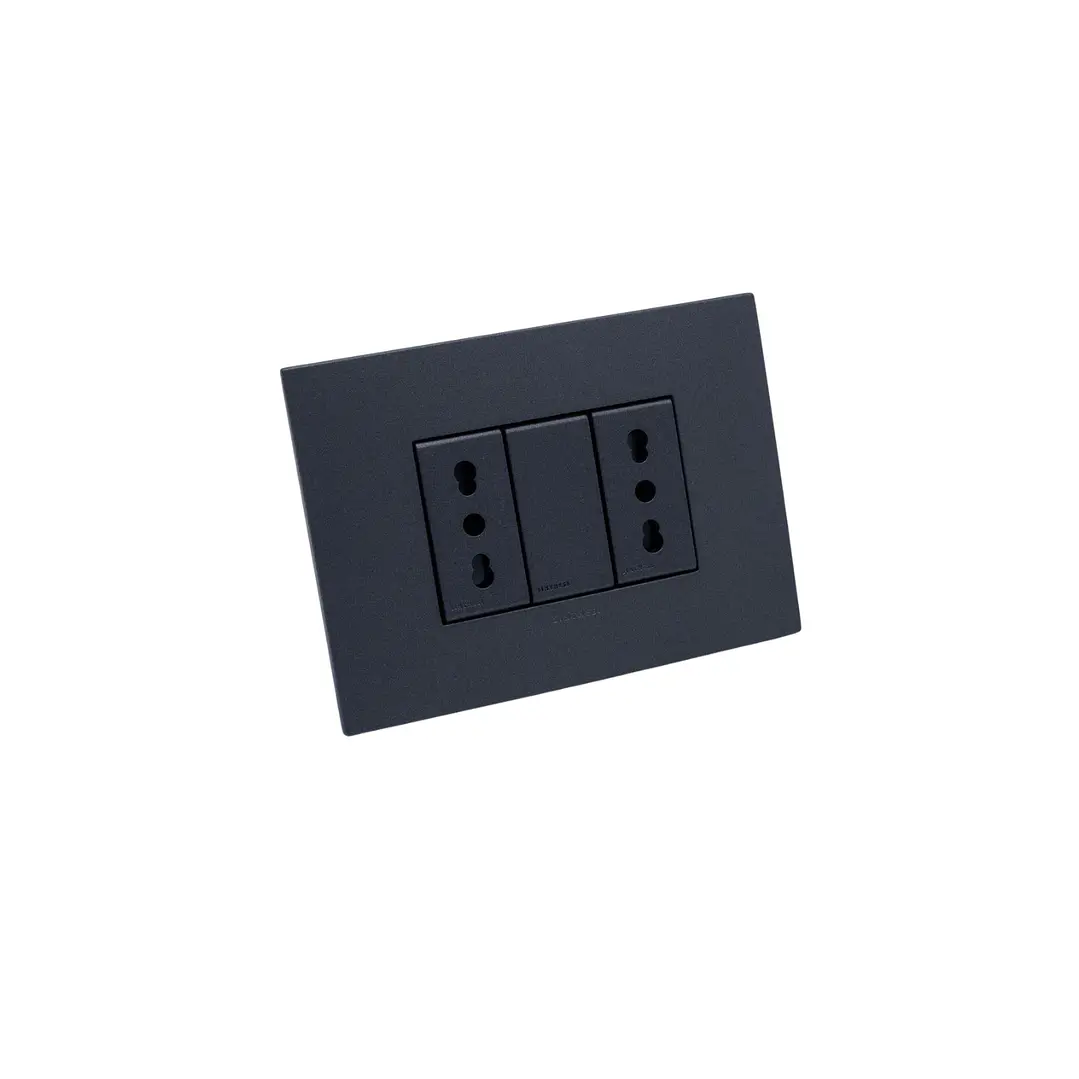 Enchufe doble 10/16A Noir Mate S44 2