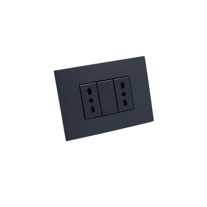 Enchufe doble 10/16A Noir Mate S44 2