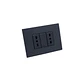 Enchufe doble 10/16A Noir Mate S44 - Miniatura 2