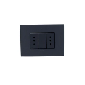 Enchufe doble 10A S44 Carbón Sinthesi