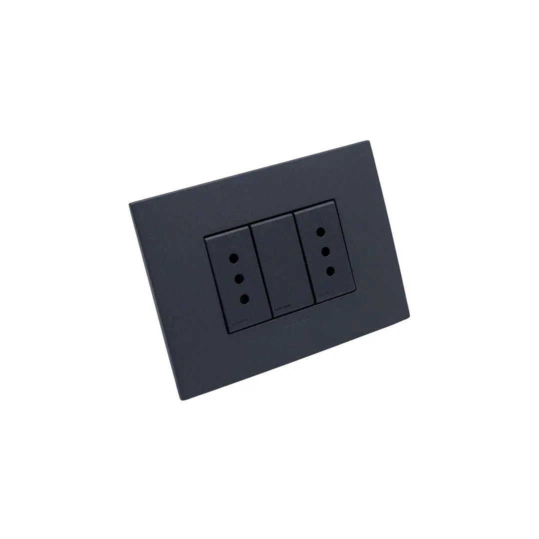 Enchufe doble 10A S44 Carbón Sinthesi 2