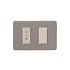 Interruptor 9/12 + enchufe 10A Beige/bronce Orion S713208694