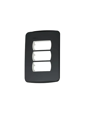 Placa con soporte 3 posiciones Grafito Schneider Miluz