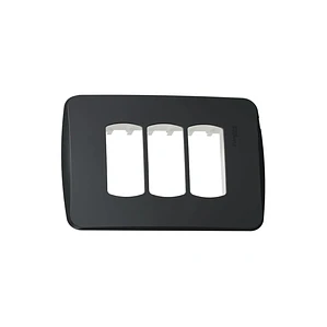 Placa con soporte 3 posiciones Grafito Schneider Miluz