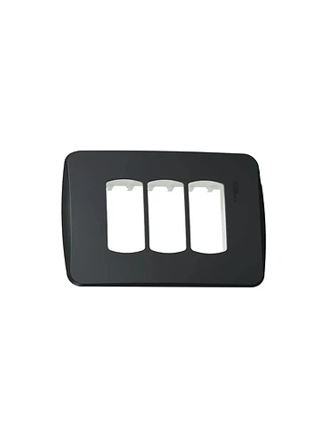 Placa con soporte 3 posiciones Grafito Schneider Miluz
