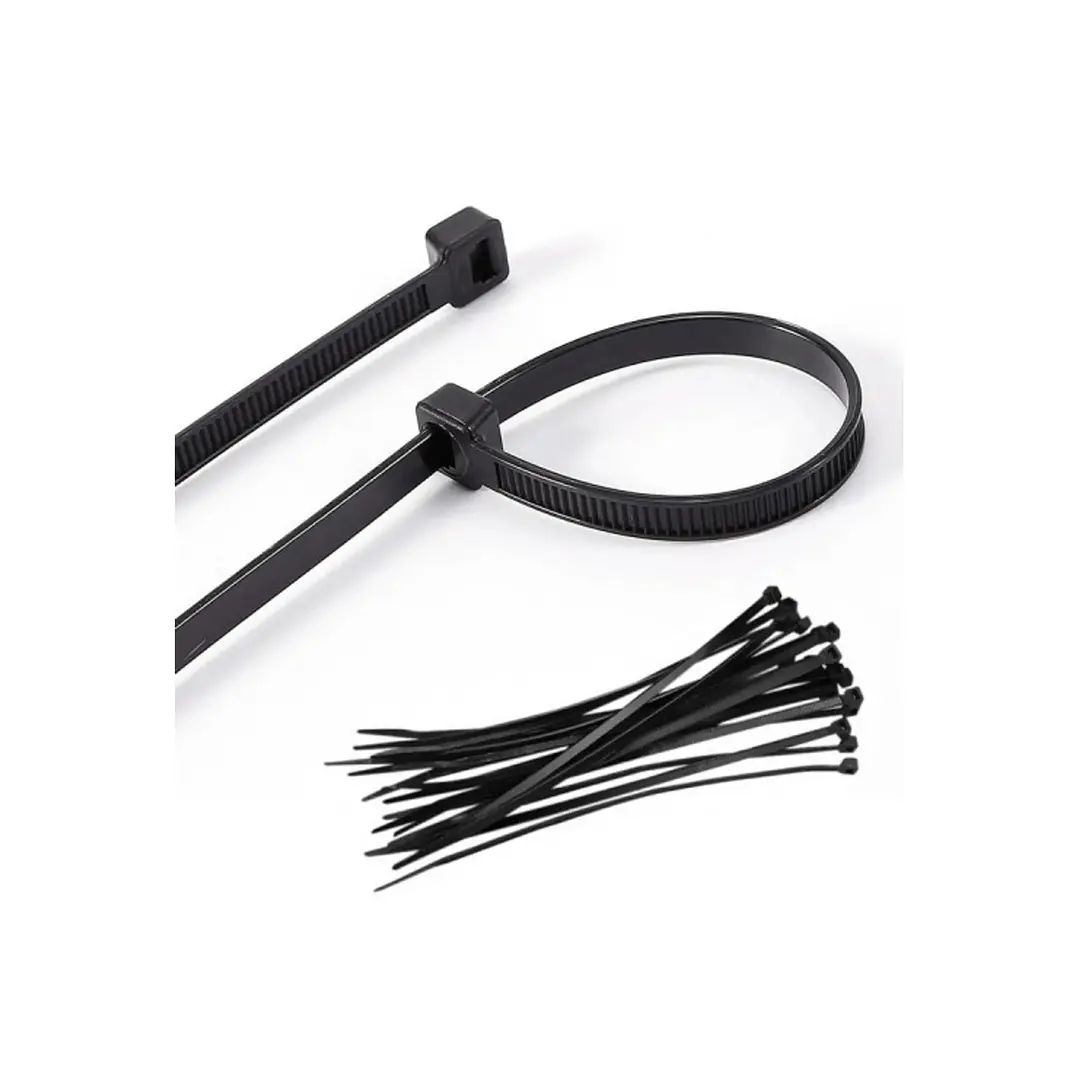 Amarra Plástica negra 3.6 x 200mm bolsa 100 uni 3