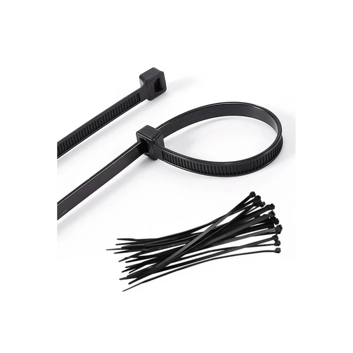 Amarra Plástica negra 3.6 x 200mm bolsa 100 uni 3