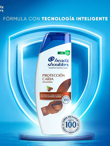 Shampoo Head & Shoulders Protección Caída con Cafeína 375 ml