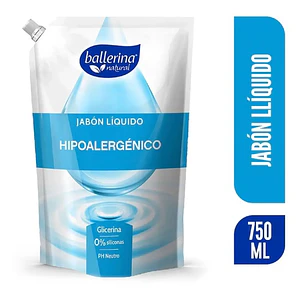Ballerina Jabón Líquido Hipoalergenico Glicerina 750ml 