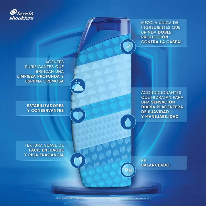 Shampoo  Head & Shoulders Crece Fuerte desde la Raíz 375 ml 2