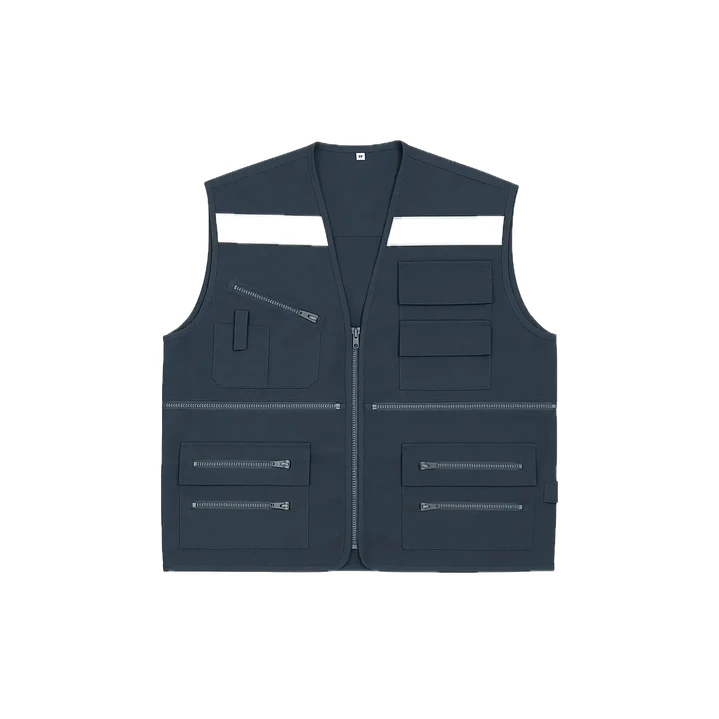 Chaleco Geologo Azul con cinta reflectante XXL 1