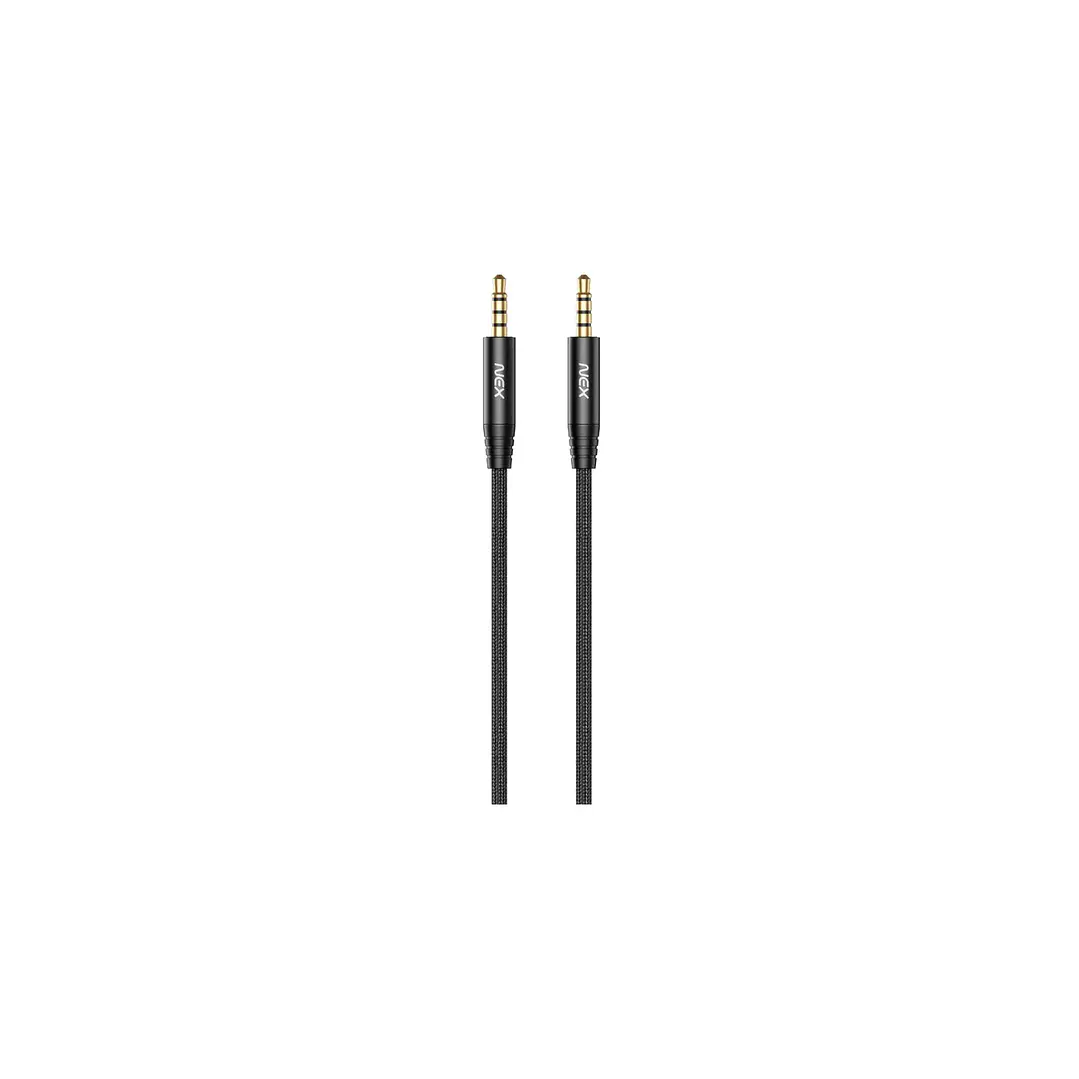 Cable Sonido Auxiliar 3.5mm 1.2mt Negro Nex 2