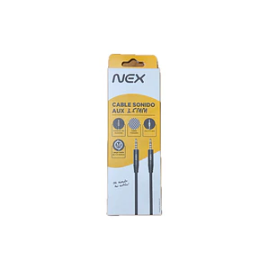 Cable Sonido Auxiliar 3.5mm 1.2mt Negro Nex