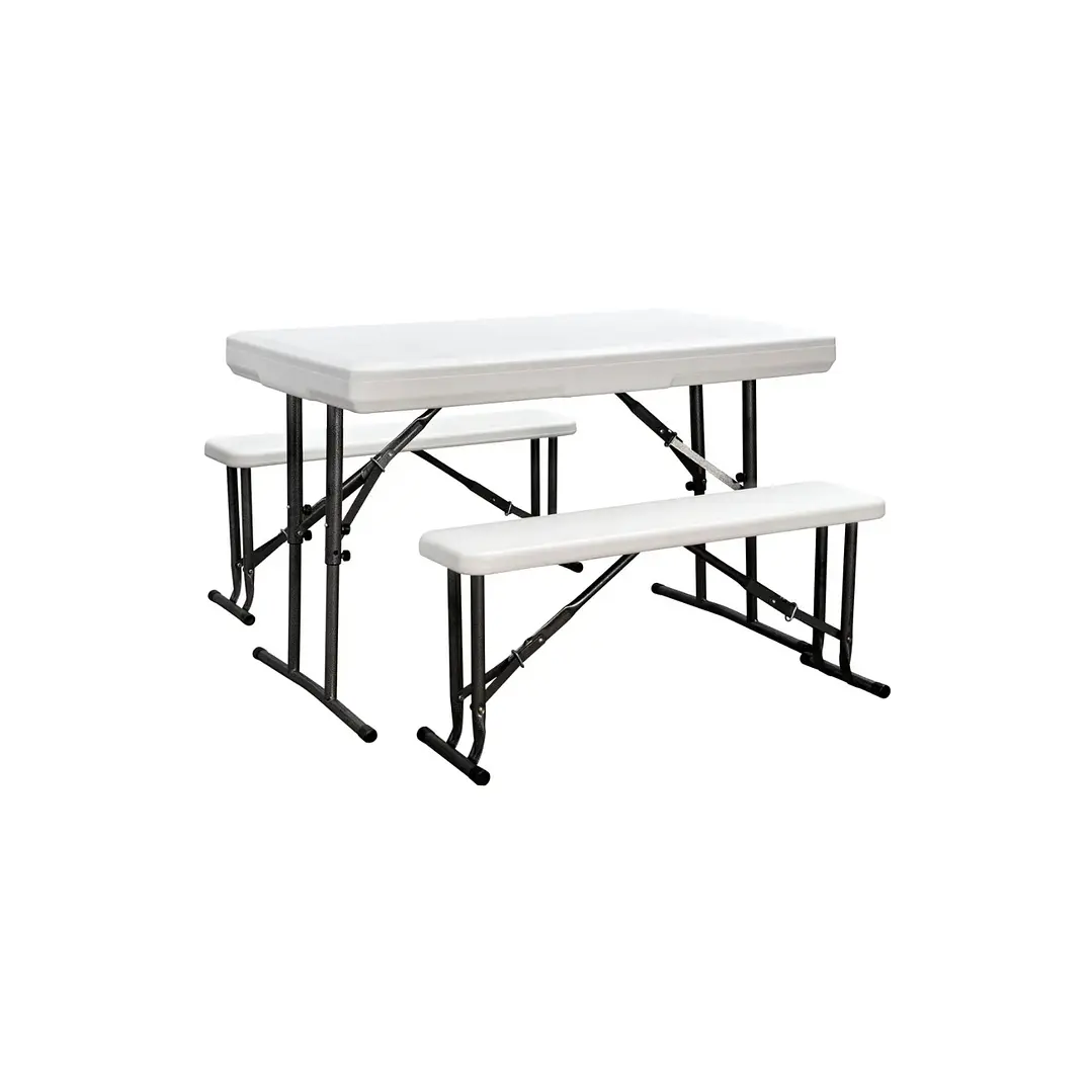 Set de mesa con dos bancas Alpes 1