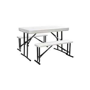 Set de mesa con dos bancas Alpes