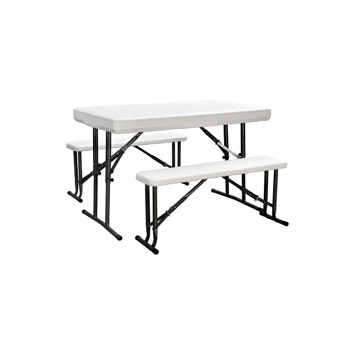 Set de mesa con dos bancas Alpes 1