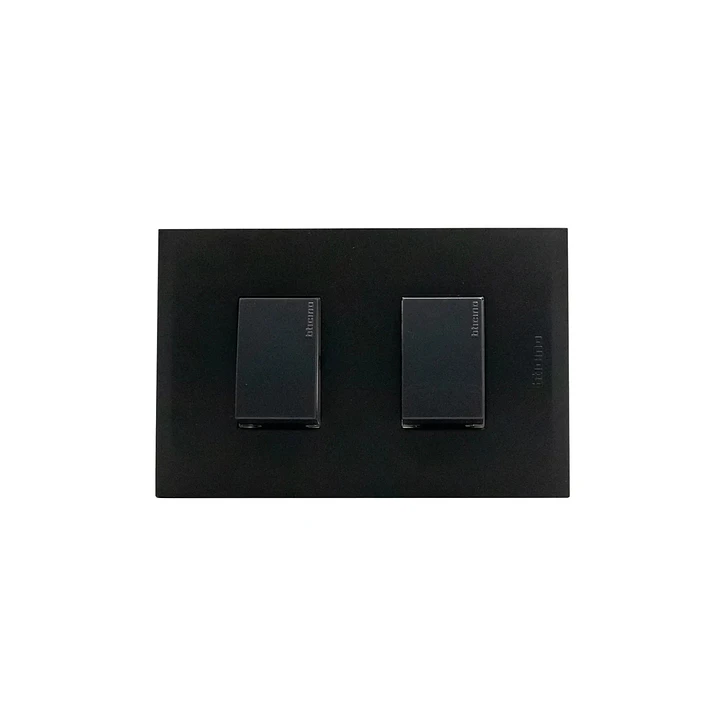 Enchufe Doble 9/24 antracita Negro Nobile Bticino 1