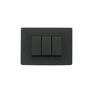 Interruptor triple 9/24 Nobile Antracita Negro Bticino