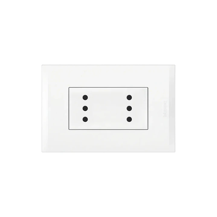 Enchufe doble 10A Nobile Blanco AF2113E2B Bticino 1