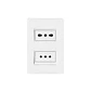 Enchufe Doble 10A + 10/16A Blanco Luzica Bticino - Miniatura 2
