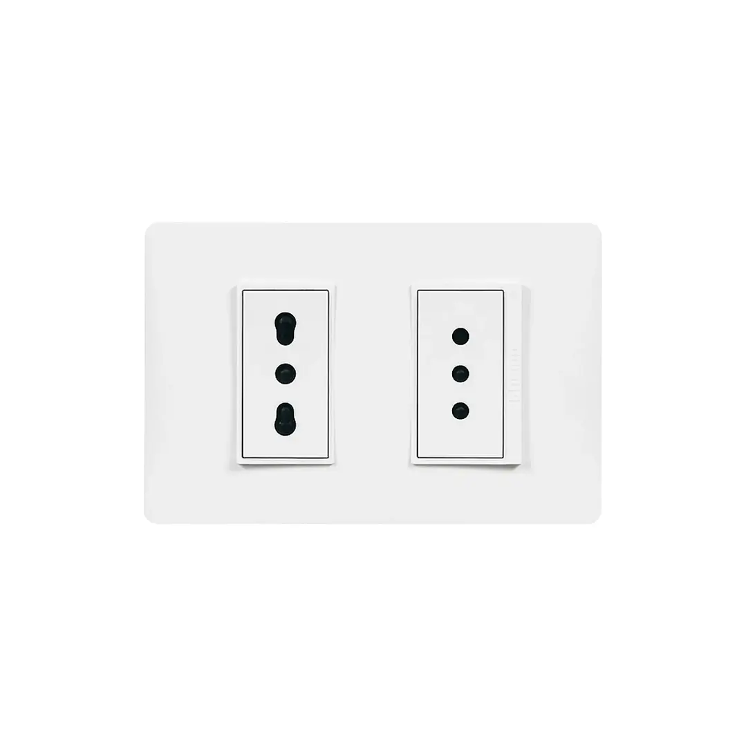 Enchufe Doble 10A + 10/16A Blanco Luzica Bticino 1