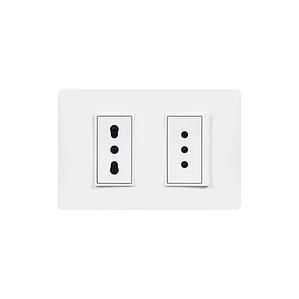 Enchufe Doble 10A + 10/16A Blanco Luzica Bticino