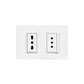 Enchufe Doble 10A + 10/16A Blanco Luzica Bticino - Miniatura 1