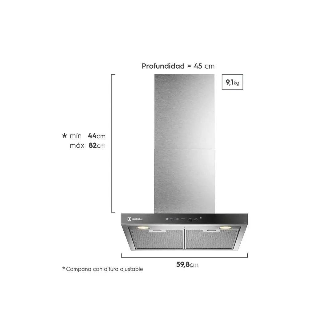 Campana Cocina Extractora CE6TF Inox Electrolux  3