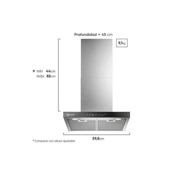 Campana Cocina Extractora CE6TF Inox Electrolux  3