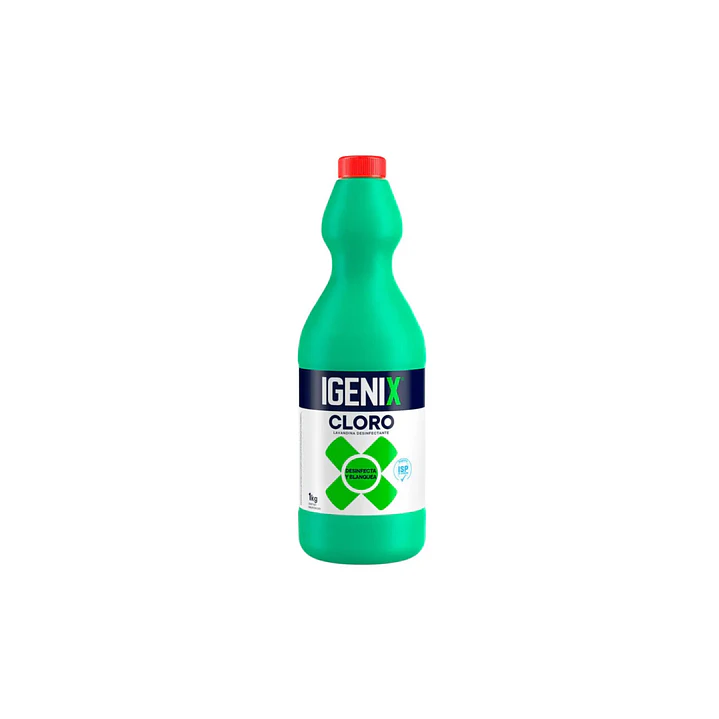 Pack 4 unidades Cloro Liquido 1 kg Igenix 1