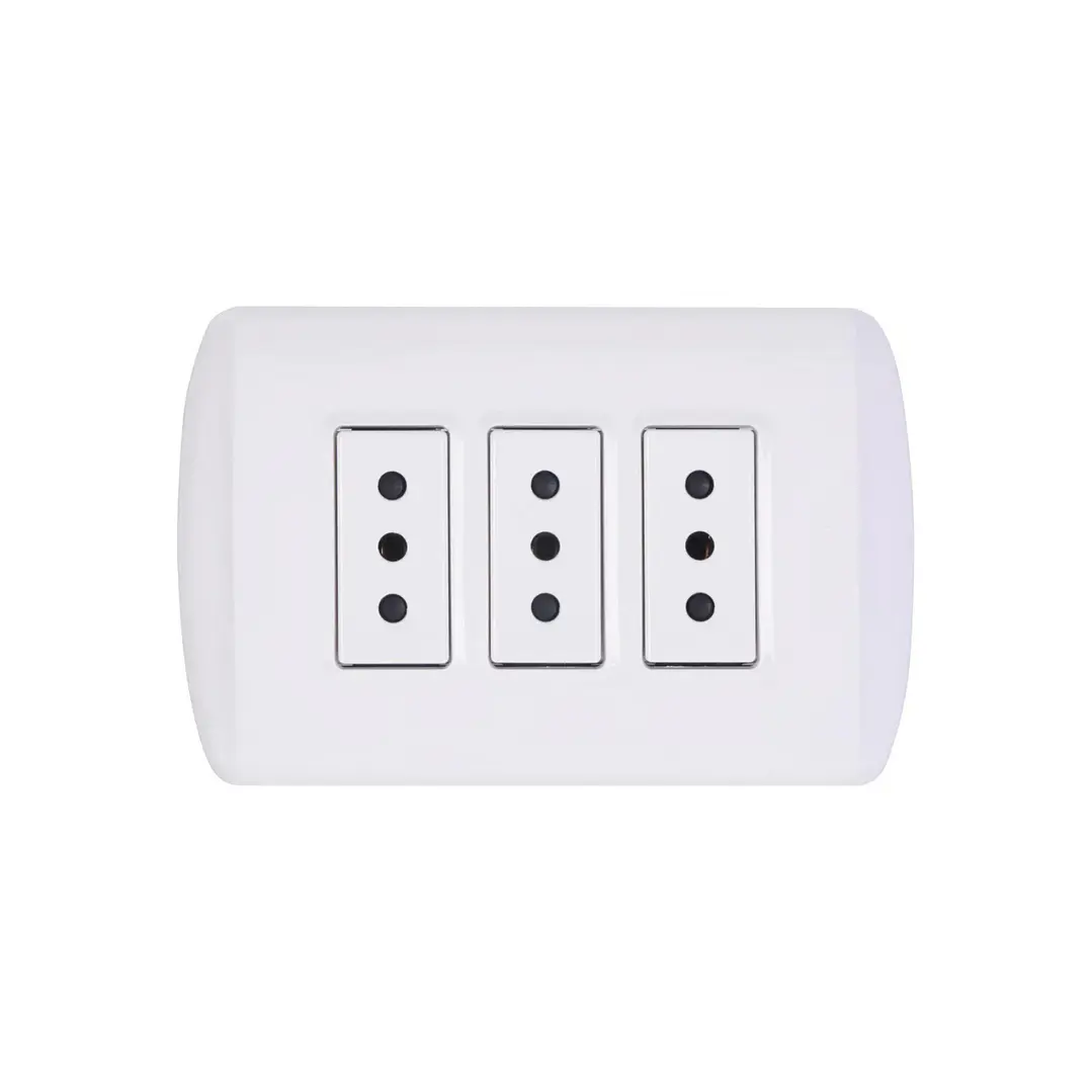 Enchufe Triple 10A Blanco Modus Plus 1308BN Bticino 2