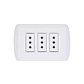 Enchufe Triple 10A Blanco Modus Plus 1308BN Bticino - Miniatura 2